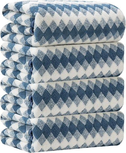 Bath Towel Set Gray 4Pack-35x70 Towel,600GSM Ultra Soft Microfibers Bathroom Towel Set Extra Large Plush Bath Sheet Towel,Highly Absorbent Quick Dry Oversized Towels Spa Hotel Luxury Shower Towels