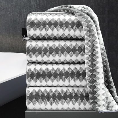 Bath Towel Set Gray 4Pack-35x70 Towel,600GSM Ultra Soft Microfibers Bathroom Towel Set Extra Large Plush Bath Sheet Towel,Highly Absorbent Quick Dry Oversized Towels Spa Hotel Luxury Shower Towels