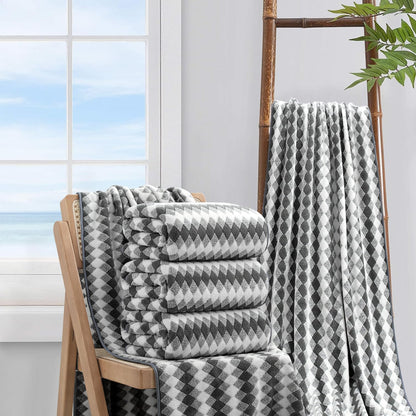 Bath Towel Set Gray 4Pack-35x70 Towel,600GSM Ultra Soft Microfibers Bathroom Towel Set Extra Large Plush Bath Sheet Towel,Highly Absorbent Quick Dry Oversized Towels Spa Hotel Luxury Shower Towels