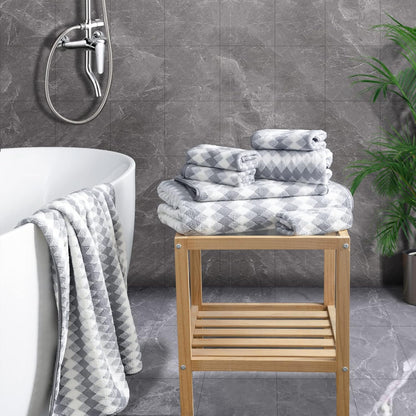 Bath Towel Set Gray 4Pack-35x70 Towel,600GSM Ultra Soft Microfibers Bathroom Towel Set Extra Large Plush Bath Sheet Towel,Highly Absorbent Quick Dry Oversized Towels Spa Hotel Luxury Shower Towels