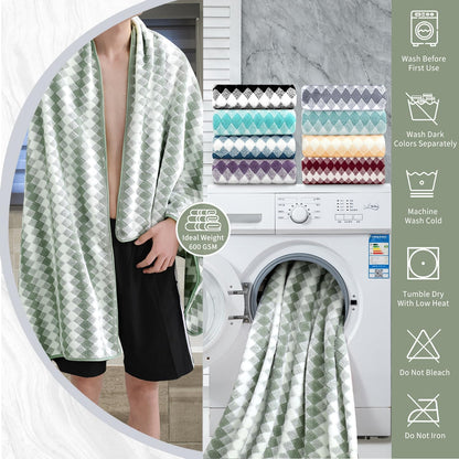 Bath Towel Set Gray 4Pack-35x70 Towel,600GSM Ultra Soft Microfibers Bathroom Towel Set Extra Large Plush Bath Sheet Towel,Highly Absorbent Quick Dry Oversized Towels Spa Hotel Luxury Shower Towels