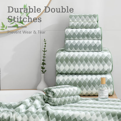 Bath Towel Set Gray 4Pack-35x70 Towel,600GSM Ultra Soft Microfibers Bathroom Towel Set Extra Large Plush Bath Sheet Towel,Highly Absorbent Quick Dry Oversized Towels Spa Hotel Luxury Shower Towels
