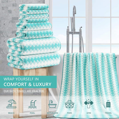 Bath Towel Set Gray 4Pack-35x70 Towel,600GSM Ultra Soft Microfibers Bathroom Towel Set Extra Large Plush Bath Sheet Towel,Highly Absorbent Quick Dry Oversized Towels Spa Hotel Luxury Shower Towels