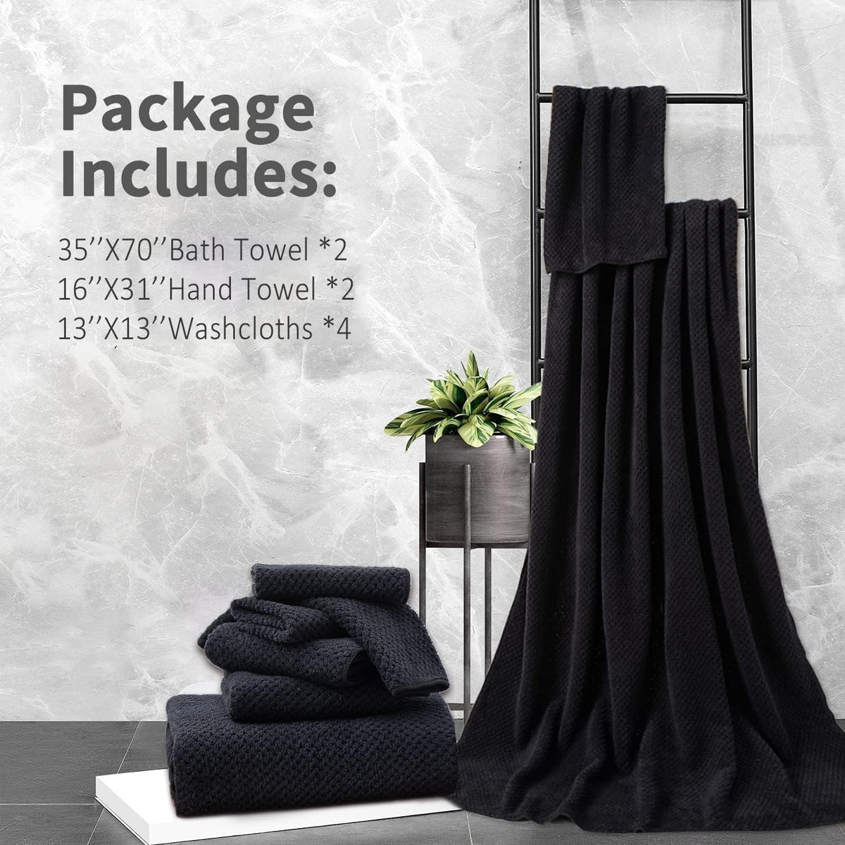 Bath Towel Set Gray 4Pack-35x70 Towel,600GSM Ultra Soft Microfibers Bathroom Towel Set Extra Large Plush Bath Sheet Towel,Highly Absorbent Quick Dry Oversized Towels Spa Hotel Luxury Shower Towels