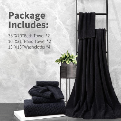 Bath Towel Set Gray 4Pack-35x70 Towel,600GSM Ultra Soft Microfibers Bathroom Towel Set Extra Large Plush Bath Sheet Towel,Highly Absorbent Quick Dry Oversized Towels Spa Hotel Luxury Shower Towels