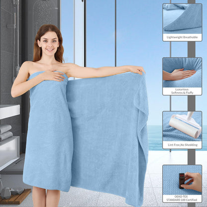 Bath Towel Set Gray 4Pack-35x70 Towel,600GSM Ultra Soft Microfibers Bathroom Towel Set Extra Large Plush Bath Sheet Towel,Highly Absorbent Quick Dry Oversized Towels Spa Hotel Luxury Shower Towels