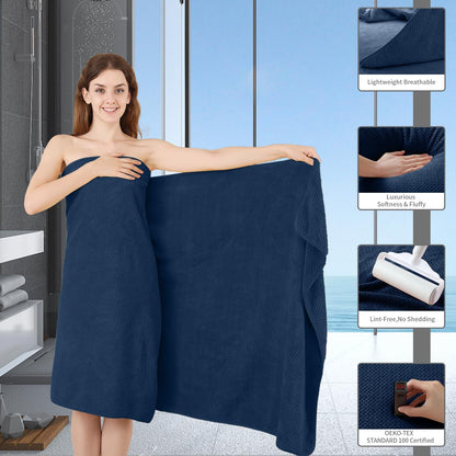 Bath Towel Set Gray 4Pack-35x70 Towel,600GSM Ultra Soft Microfibers Bathroom Towel Set Extra Large Plush Bath Sheet Towel,Highly Absorbent Quick Dry Oversized Towels Spa Hotel Luxury Shower Towels