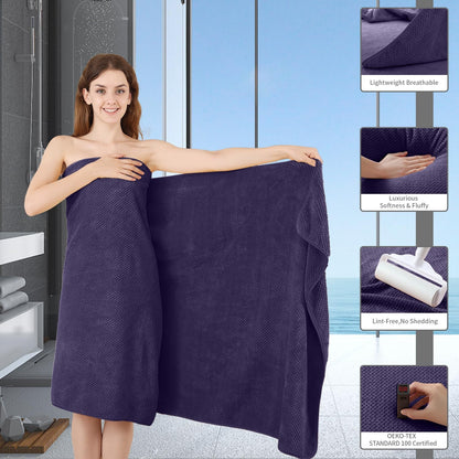 Bath Towel Set Gray 4Pack-35x70 Towel,600GSM Ultra Soft Microfibers Bathroom Towel Set Extra Large Plush Bath Sheet Towel,Highly Absorbent Quick Dry Oversized Towels Spa Hotel Luxury Shower Towels