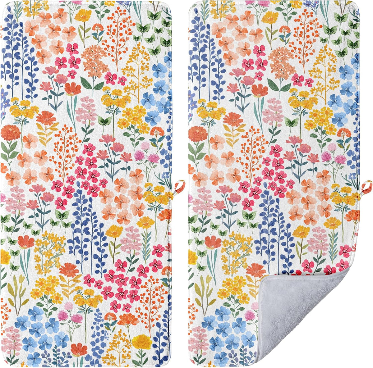 Abstract Floral Microfiber Bath Towel High Absorbent Luxury Coral Velvet Towels for Bathroom