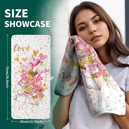 Abstract Floral Microfiber Bath Towel High Absorbent Luxury Coral Velvet Towels for Bathroom