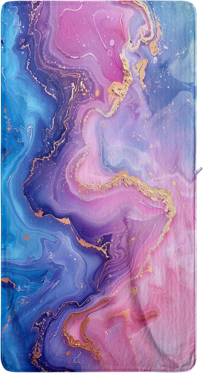 Abstract Floral Microfiber Bath Towel High Absorbent Luxury Coral Velvet Towels for Bathroom