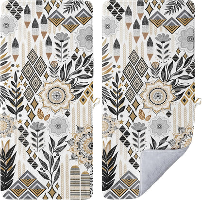 Abstract Floral Microfiber Bath Towel High Absorbent Luxury Coral Velvet Towels for Bathroom