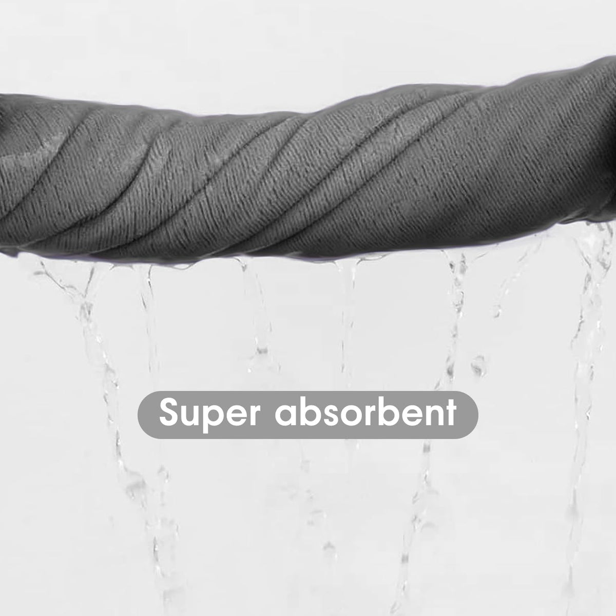 Microfiber Bath Towel (30" x 60"), Oversized Thick Towels, Soft, Super Absorbent and Fast Drying, No Fading Multipurpose Use for Sports, Travel, Fitness, Yoga, 30 in 60 in, Grey Count | Microfiber, Hanging Loop, Oversized, Soft & Absorbent, Fast