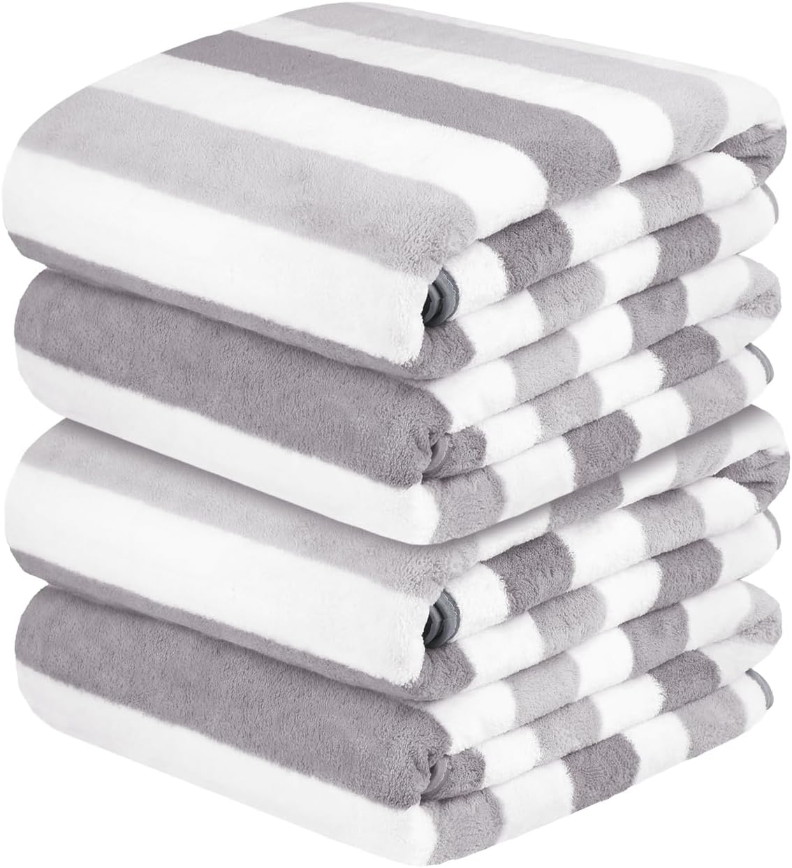 Microfiber Bath Towel (30" x 60"), Oversized Thick Towels, Soft, Super Absorbent and Fast Drying, No Fading Multipurpose Use for Sports, Travel, Fitness, Yoga, 30 in 60 in, Grey Count | Microfiber, Hanging Loop, Oversized, Soft & Absorbent, Fast