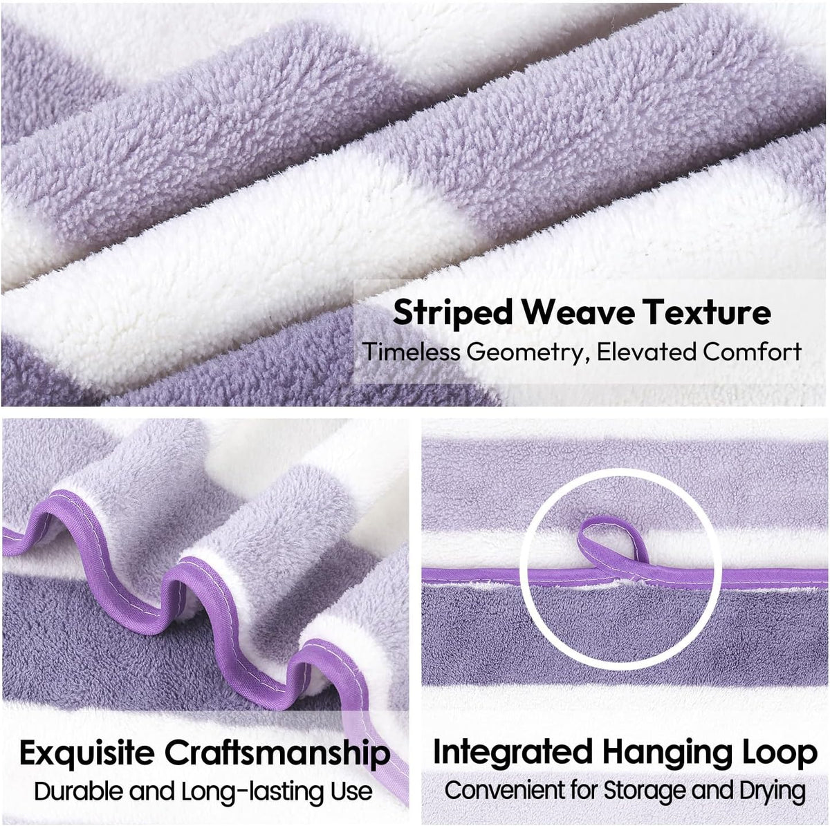 Microfiber Bath Towel (30" x 60"), Oversized Thick Towels, Soft, Super Absorbent and Fast Drying, No Fading Multipurpose Use for Sports, Travel, Fitness, Yoga, 30 in 60 in, Grey Count | Microfiber, Hanging Loop, Oversized, Soft & Absorbent, Fast