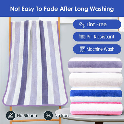 Microfiber Bath Towel (30" x 60"), Oversized Thick Towels, Soft, Super Absorbent and Fast Drying, No Fading Multipurpose Use for Sports, Travel, Fitness, Yoga, 30 in 60 in, Grey Count | Microfiber, Hanging Loop, Oversized, Soft & Absorbent, Fast