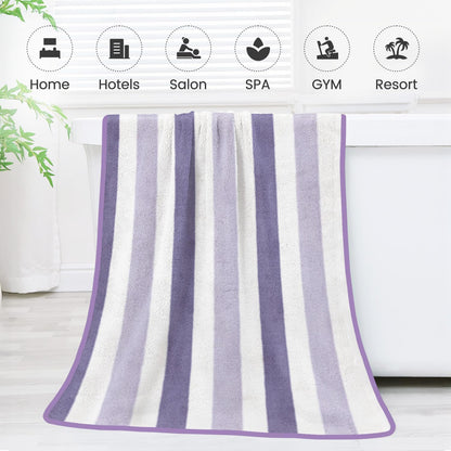 Microfiber Bath Towel (30" x 60"), Oversized Thick Towels, Soft, Super Absorbent and Fast Drying, No Fading Multipurpose Use for Sports, Travel, Fitness, Yoga, 30 in 60 in, Grey Count | Microfiber, Hanging Loop, Oversized, Soft & Absorbent, Fast
