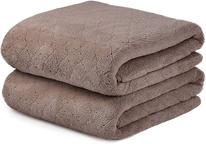 Microfiber Bath Towel (30" x 60"), Oversized Thick Towels, Soft, Super Absorbent and Fast Drying, No Fading Multipurpose Use for Sports, Travel, Fitness, Yoga, 30 in 60 in, Grey Count | Microfiber, Hanging Loop, Oversized, Soft & Absorbent, Fast