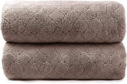 Microfiber Bath Towel (30" x 60"), Oversized Thick Towels, Soft, Super Absorbent and Fast Drying, No Fading Multipurpose Use for Sports, Travel, Fitness, Yoga, 30 in 60 in, Grey Count | Microfiber, Hanging Loop, Oversized, Soft & Absorbent, Fast