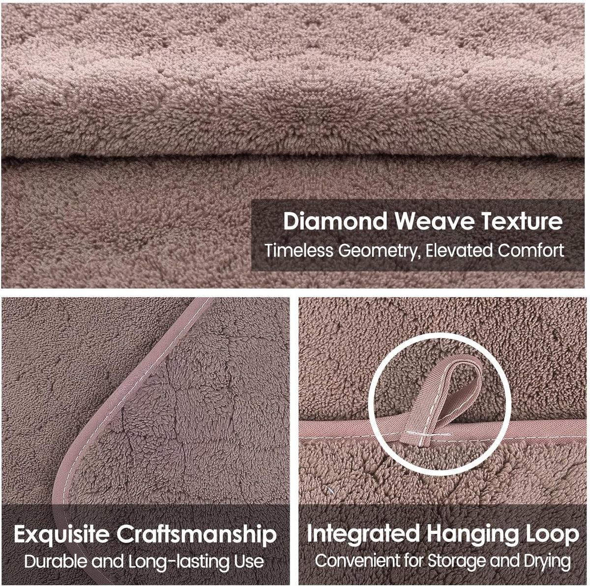 Microfiber Bath Towel (30" x 60"), Oversized Thick Towels, Soft, Super Absorbent and Fast Drying, No Fading Multipurpose Use for Sports, Travel, Fitness, Yoga, 30 in 60 in, Grey Count | Microfiber, Hanging Loop, Oversized, Soft & Absorbent, Fast