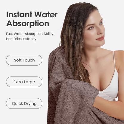 Microfiber Bath Towel (30" x 60"), Oversized Thick Towels, Soft, Super Absorbent and Fast Drying, No Fading Multipurpose Use for Sports, Travel, Fitness, Yoga, 30 in 60 in, Grey Count | Microfiber, Hanging Loop, Oversized, Soft & Absorbent, Fast