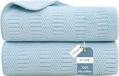 Microfiber Bath Towel (30" x 60"), Oversized Thick Towels, Soft, Super Absorbent and Fast Drying, No Fading Multipurpose Use for Sports, Travel, Fitness, Yoga, 30 in 60 in, Grey Count | Microfiber, Hanging Loop, Oversized, Soft & Absorbent, Fast