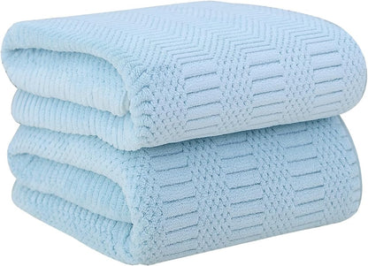 Microfiber Bath Towel (30" x 60"), Oversized Thick Towels, Soft, Super Absorbent and Fast Drying, No Fading Multipurpose Use for Sports, Travel, Fitness, Yoga, 30 in 60 in, Grey Count | Microfiber, Hanging Loop, Oversized, Soft & Absorbent, Fast