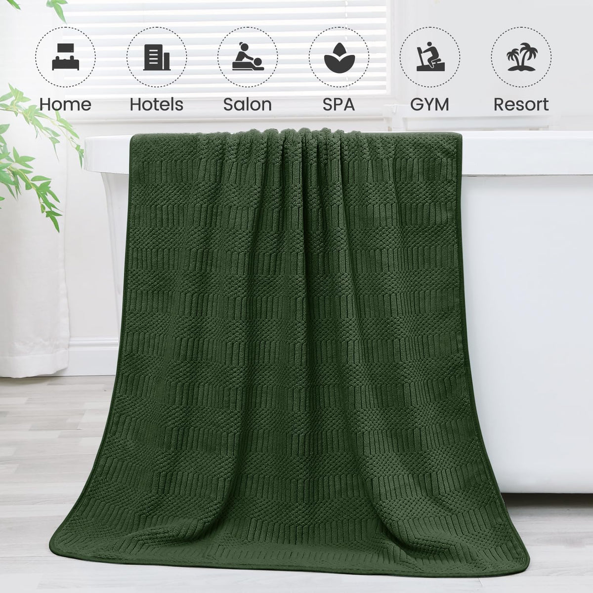 Microfiber Bath Towel (30" x 60"), Oversized Thick Towels, Soft, Super Absorbent and Fast Drying, No Fading Multipurpose Use for Sports, Travel, Fitness, Yoga, 30 in 60 in, Grey Count | Microfiber, Hanging Loop, Oversized, Soft & Absorbent, Fast
