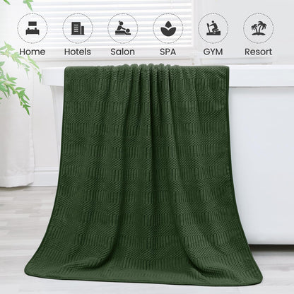 Microfiber Bath Towel (30" x 60"), Oversized Thick Towels, Soft, Super Absorbent and Fast Drying, No Fading Multipurpose Use for Sports, Travel, Fitness, Yoga, 30 in 60 in, Grey Count | Microfiber, Hanging Loop, Oversized, Soft & Absorbent, Fast