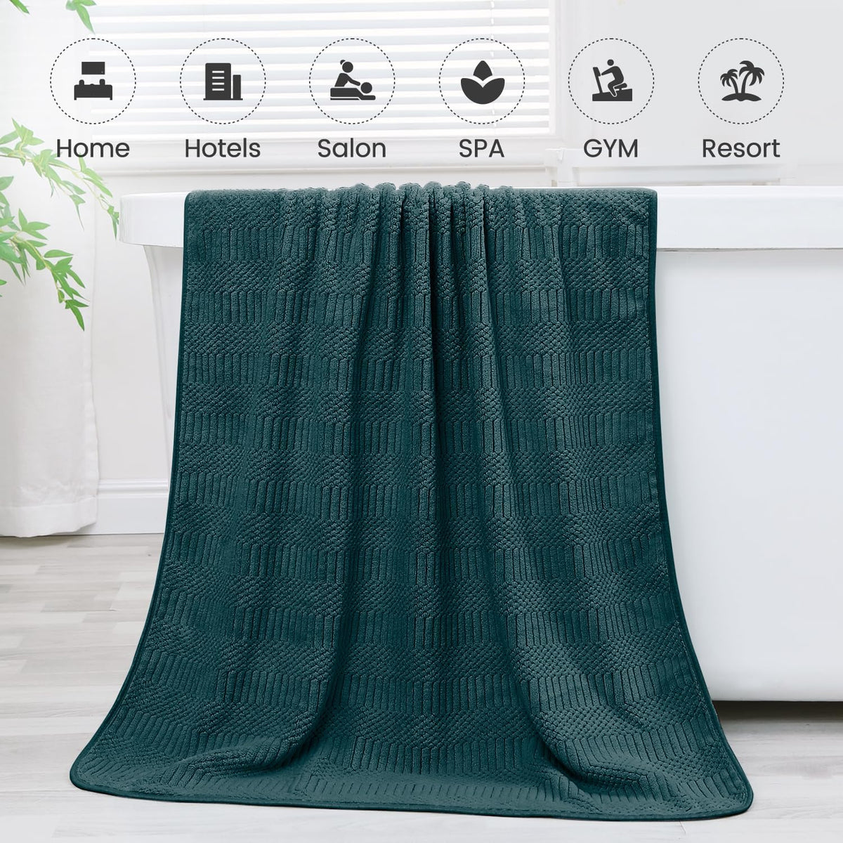 Microfiber Bath Towel (30" x 60"), Oversized Thick Towels, Soft, Super Absorbent and Fast Drying, No Fading Multipurpose Use for Sports, Travel, Fitness, Yoga, 30 in 60 in, Grey Count | Microfiber, Hanging Loop, Oversized, Soft & Absorbent, Fast