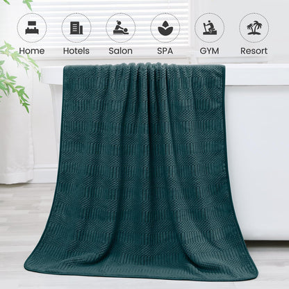 Microfiber Bath Towel (30" x 60"), Oversized Thick Towels, Soft, Super Absorbent and Fast Drying, No Fading Multipurpose Use for Sports, Travel, Fitness, Yoga, 30 in 60 in, Grey Count | Microfiber, Hanging Loop, Oversized, Soft & Absorbent, Fast