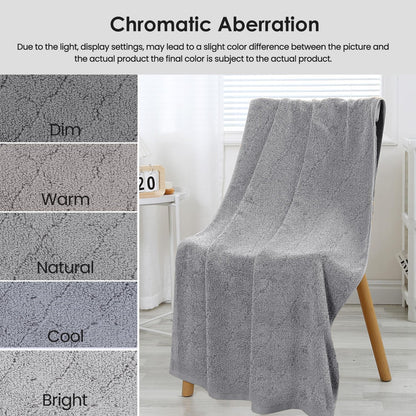 Microfiber Bath Towel (30" x 60"), Oversized Thick Towels, Soft, Super Absorbent and Fast Drying, No Fading Multipurpose Use for Sports, Travel, Fitness, Yoga, 30 in 60 in, Grey Count | Microfiber, Hanging Loop, Oversized, Soft & Absorbent, Fast