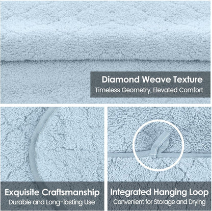 Microfiber Bath Towel (30" x 60"), Oversized Thick Towels, Soft, Super Absorbent and Fast Drying, No Fading Multipurpose Use for Sports, Travel, Fitness, Yoga, 30 in 60 in, Grey Count | Microfiber, Hanging Loop, Oversized, Soft & Absorbent, Fast