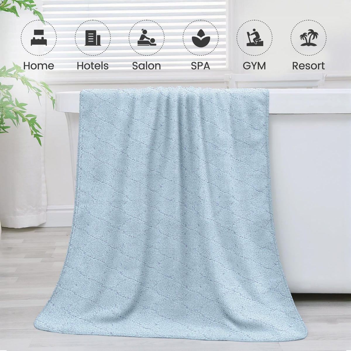 Microfiber Bath Towel (30" x 60"), Oversized Thick Towels, Soft, Super Absorbent and Fast Drying, No Fading Multipurpose Use for Sports, Travel, Fitness, Yoga, 30 in 60 in, Grey Count | Microfiber, Hanging Loop, Oversized, Soft & Absorbent, Fast