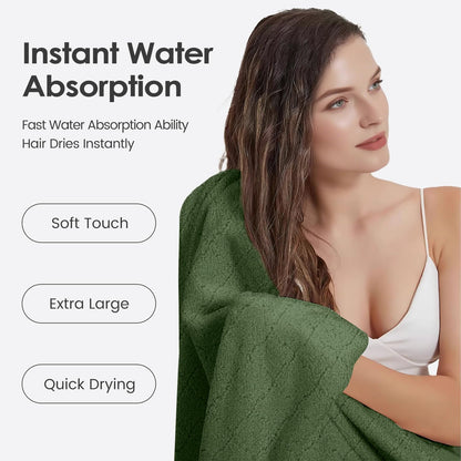 Microfiber Bath Towel (30" x 60"), Oversized Thick Towels, Soft, Super Absorbent and Fast Drying, No Fading Multipurpose Use for Sports, Travel, Fitness, Yoga, 30 in 60 in, Grey Count | Microfiber, Hanging Loop, Oversized, Soft & Absorbent, Fast