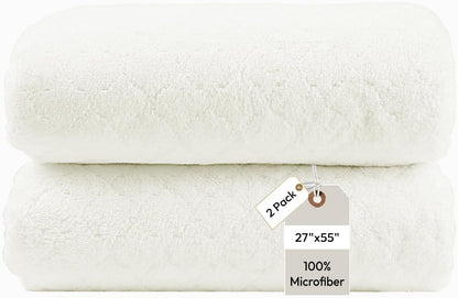 Microfiber Bath Towel (30" x 60"), Oversized Thick Towels, Soft, Super Absorbent and Fast Drying, No Fading Multipurpose Use for Sports, Travel, Fitness, Yoga, 30 in 60 in, Grey Count | Microfiber, Hanging Loop, Oversized, Soft & Absorbent, Fast