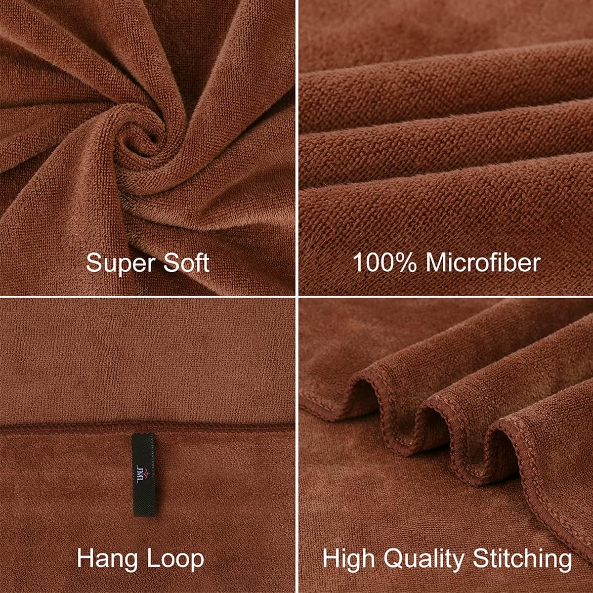 Microfiber Bath Towel (30" x 60"), Oversized Thick Towels, Soft, Super Absorbent and Fast Drying, No Fading Multipurpose Use for Sports, Travel, Fitness, Yoga, 30 in 60 in, Grey Count | Microfiber, Hanging Loop, Oversized, Soft & Absorbent, Fast