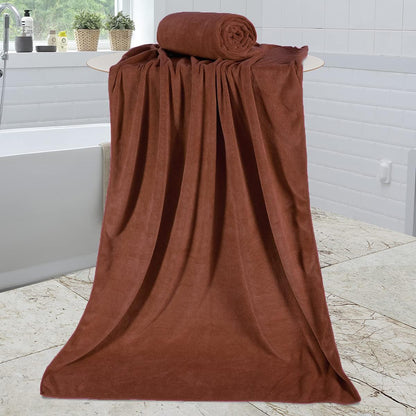 Microfiber Bath Towel (30" x 60"), Oversized Thick Towels, Soft, Super Absorbent and Fast Drying, No Fading Multipurpose Use for Sports, Travel, Fitness, Yoga, 30 in 60 in, Grey Count | Microfiber, Hanging Loop, Oversized, Soft & Absorbent, Fast