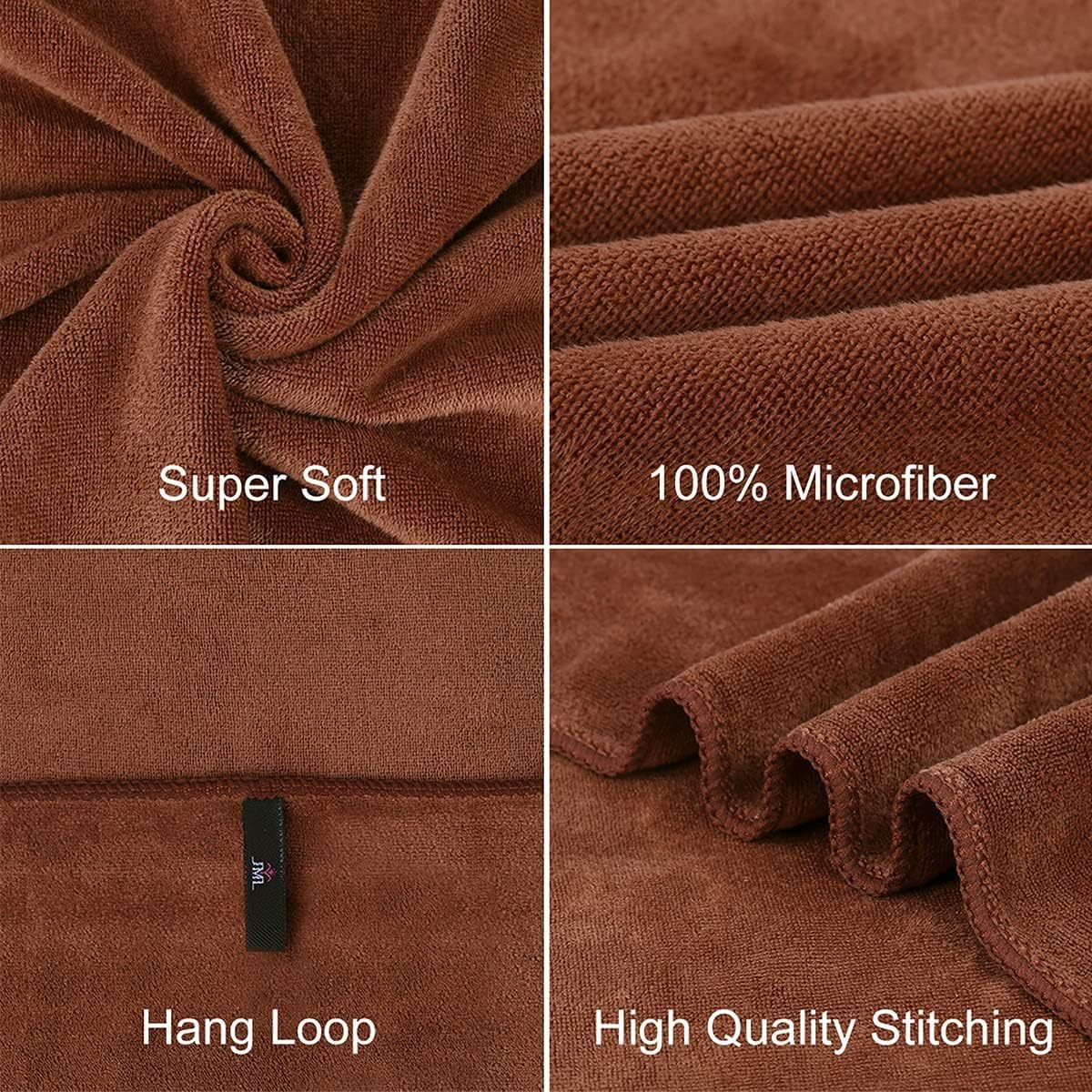 Microfiber Bath Towel (30" x 60"), Oversized Thick Towels, Soft, Super Absorbent and Fast Drying, No Fading Multipurpose Use for Sports, Travel, Fitness, Yoga, 30 in 60 in, Grey Count | Microfiber, Hanging Loop, Oversized, Soft & Absorbent, Fast