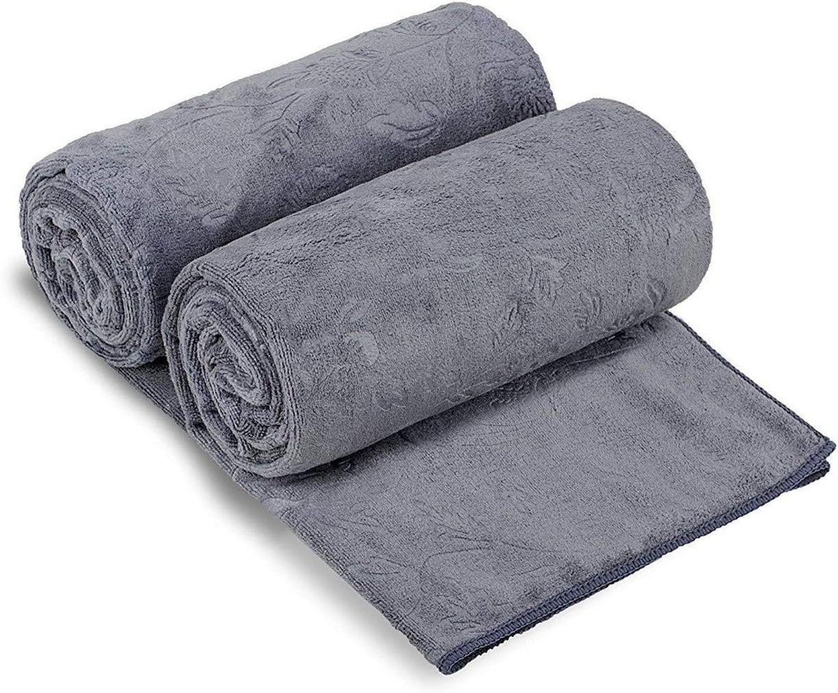Microfiber Bath Towel (30" x 60"), Oversized Thick Towels, Soft, Super Absorbent and Fast Drying, No Fading Multipurpose Use for Sports, Travel, Fitness, Yoga, 30 in 60 in, Grey Count | Microfiber, Hanging Loop, Oversized, Soft & Absorbent, Fast