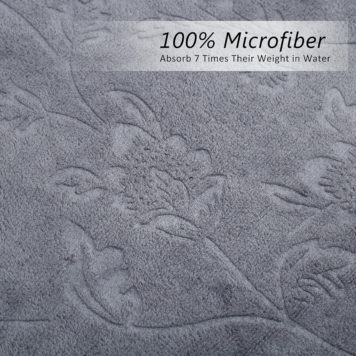 Microfiber Bath Towel (30" x 60"), Oversized Thick Towels, Soft, Super Absorbent and Fast Drying, No Fading Multipurpose Use for Sports, Travel, Fitness, Yoga, 30 in 60 in, Grey Count | Microfiber, Hanging Loop, Oversized, Soft & Absorbent, Fast
