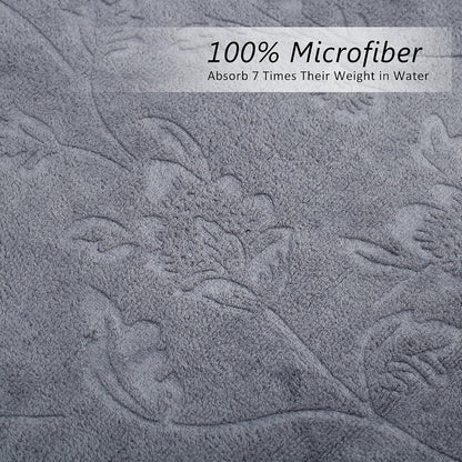 Microfiber Bath Towel (30" x 60"), Oversized Thick Towels, Soft, Super Absorbent and Fast Drying, No Fading Multipurpose Use for Sports, Travel, Fitness, Yoga, 30 in 60 in, Grey Count | Microfiber, Hanging Loop, Oversized, Soft & Absorbent, Fast