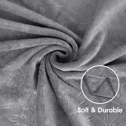 Microfiber Bath Towel (30" x 60"), Oversized Thick Towels, Soft, Super Absorbent and Fast Drying, No Fading Multipurpose Use for Sports, Travel, Fitness, Yoga, 30 in 60 in, Grey Count | Microfiber, Hanging Loop, Oversized, Soft & Absorbent, Fast