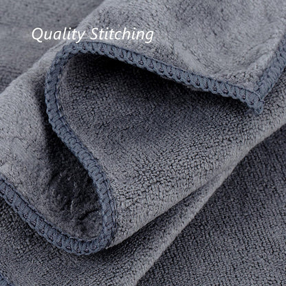 Microfiber Bath Towel (30" x 60"), Oversized Thick Towels, Soft, Super Absorbent and Fast Drying, No Fading Multipurpose Use for Sports, Travel, Fitness, Yoga, 30 in 60 in, Grey Count | Microfiber, Hanging Loop, Oversized, Soft & Absorbent, Fast