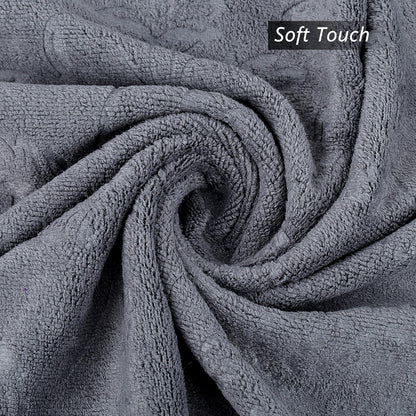Microfiber Bath Towel (30" x 60"), Oversized Thick Towels, Soft, Super Absorbent and Fast Drying, No Fading Multipurpose Use for Sports, Travel, Fitness, Yoga, 30 in 60 in, Grey Count | Microfiber, Hanging Loop, Oversized, Soft & Absorbent, Fast