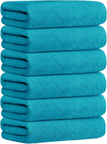 Microfiber Bath Towel (30" x 60"), Oversized Thick Towels, Soft, Super Absorbent and Fast Drying, No Fading Multipurpose Use for Sports, Travel, Fitness, Yoga, 30 in 60 in, Grey Count | Microfiber, Hanging Loop, Oversized, Soft & Absorbent, Fast