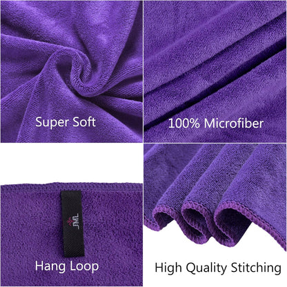 Microfiber Bath Towel (30" x 60"), Oversized Thick Towels, Soft, Super Absorbent and Fast Drying, No Fading Multipurpose Use for Sports, Travel, Fitness, Yoga, 30 in 60 in, Grey Count | Microfiber, Hanging Loop, Oversized, Soft & Absorbent, Fast