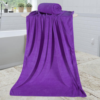Microfiber Bath Towel (30" x 60"), Oversized Thick Towels, Soft, Super Absorbent and Fast Drying, No Fading Multipurpose Use for Sports, Travel, Fitness, Yoga, 30 in 60 in, Grey Count | Microfiber, Hanging Loop, Oversized, Soft & Absorbent, Fast