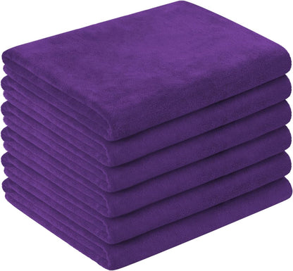 Microfiber Bath Towel (30" x 60"), Oversized Thick Towels, Soft, Super Absorbent and Fast Drying, No Fading Multipurpose Use for Sports, Travel, Fitness, Yoga, 30 in 60 in, Grey Count | Microfiber, Hanging Loop, Oversized, Soft & Absorbent, Fast