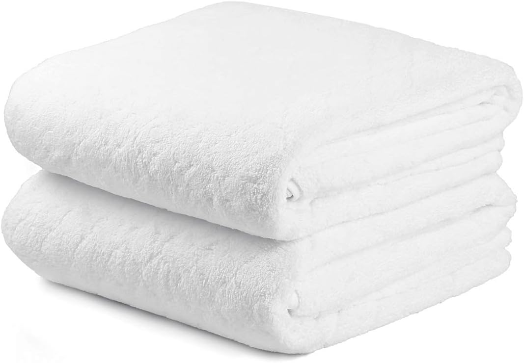 Microfiber Bath Towel (30" x 60"), Oversized Thick Towels, Soft, Super Absorbent and Fast Drying, No Fading Multipurpose Use for Sports, Travel, Fitness, Yoga, 30 in 60 in, Grey Count | Microfiber, Hanging Loop, Oversized, Soft & Absorbent, Fast